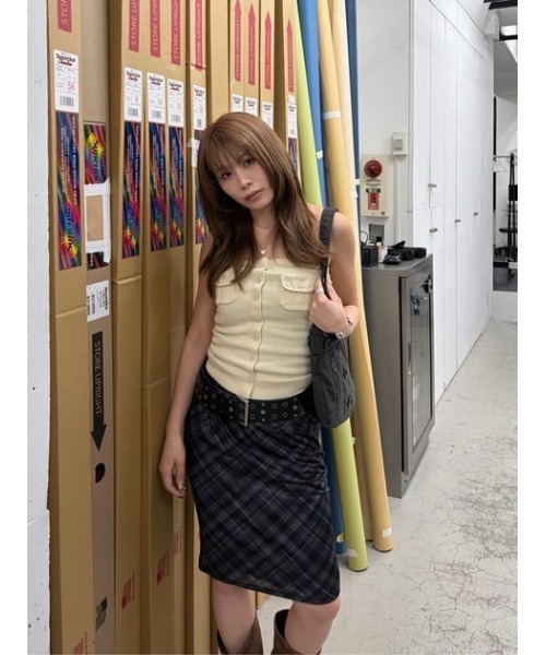 LAGUA GEM（ラグアジェム）の「CHECK MIDDLE スカート（スカート・レディース・イエロー系その他/ブラック・MEDIUM/SMALL/X-SMALL）」の17枚目の写真