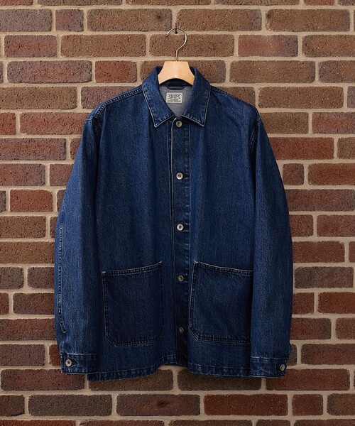 SHIPS(シップス)の「SHIPS: AUTHENTIC デニム カバーオール(カバーオール・メンズ・ネイビー/ロイヤルブルー・SMALL/LARGE/MEDIUM)」の2枚目の写真