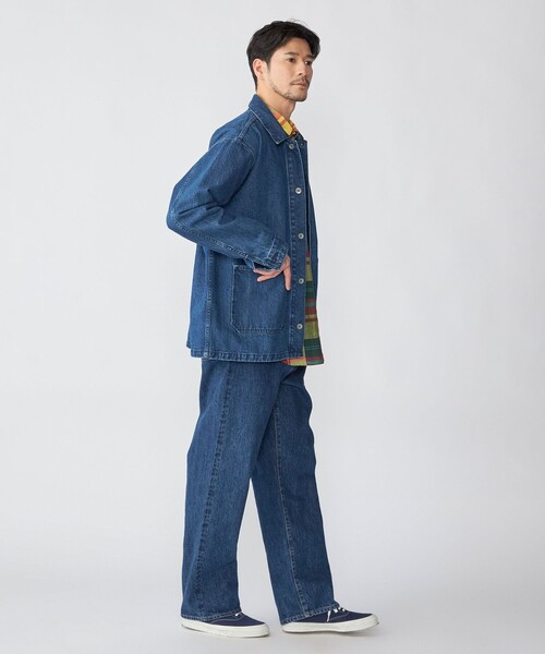SHIPS(シップス)の「SHIPS: AUTHENTIC デニム カバーオール(カバーオール・メンズ・ネイビー/ロイヤルブルー・SMALL/LARGE/MEDIUM)」の6枚目の写真