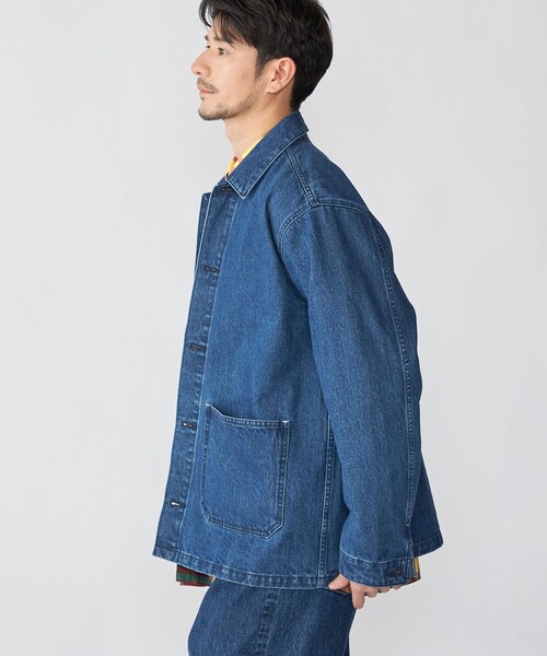 SHIPS(シップス)の「SHIPS: AUTHENTIC デニム カバーオール(カバーオール・メンズ・ネイビー/ロイヤルブルー・SMALL/LARGE/MEDIUM)」の8枚目の写真