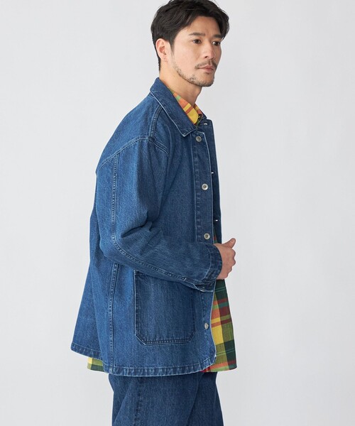 SHIPS(シップス)の「SHIPS: AUTHENTIC デニム カバーオール(カバーオール・メンズ・ネイビー/ロイヤルブルー・SMALL/LARGE/MEDIUM)」の10枚目の写真