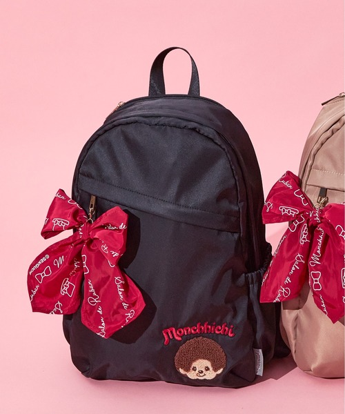 SALON de RUBAN(サロンドルヴァン)の「【SALON de RUBAN / サロン ド ルヴァン】 モンチッチ デイパック(バックパック/リュック・レディース・ネイビー/ベージュ/ブラック・FREE)」の1枚目の写真