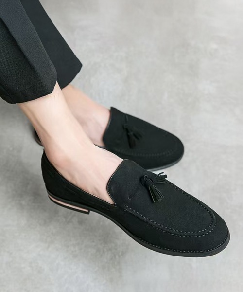 CALIFORNIA OUTFITTERS（カリフォルニア アウトフィッターズ）の「2C93-IT  タッセルローファー スウェード調 クラシック シューズ（ローファー・メンズ・ブラック・40/42/44）」の3枚目の写真