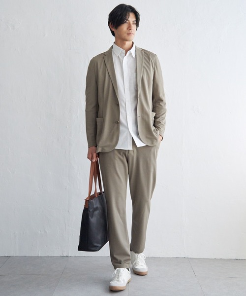 IKKA LOUNGE（イッカラウンジ）の「【MonoMax × 小泉孝太郎】GOKU楽ワークDRYソフト鹿の子パンツ「小泉孝太郎さん着用モデル」（その他パンツ・メンズ・ベージュ/グレー/ネイビー・L/M/S/XL）」の5枚目の写真