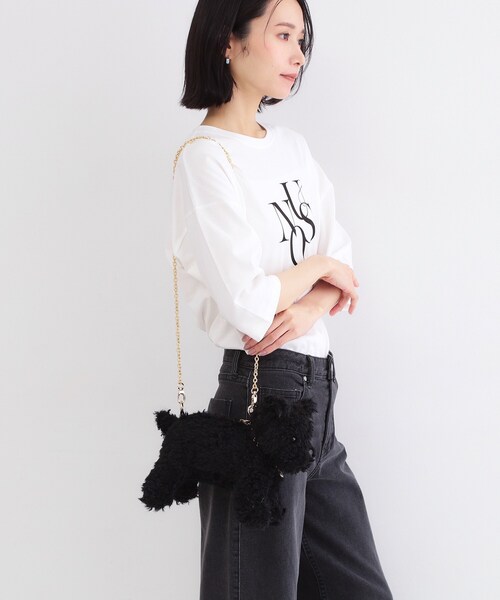 OPAQUE.CLIP(オペークドットクリップ)の「2WAYわんわんミニショルダー(ショルダーバッグ・レディース・アイボリー/ブラック系・00)」の5枚目の写真