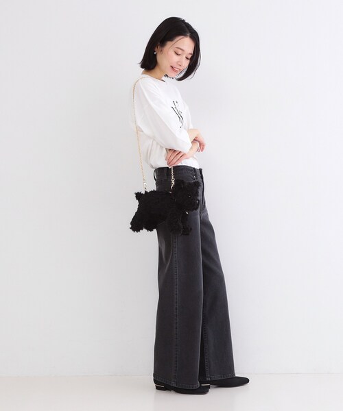 OPAQUE.CLIP(オペークドットクリップ)の「2WAYわんわんミニショルダー(ショルダーバッグ・レディース・アイボリー/ブラック系・00)」の6枚目の写真