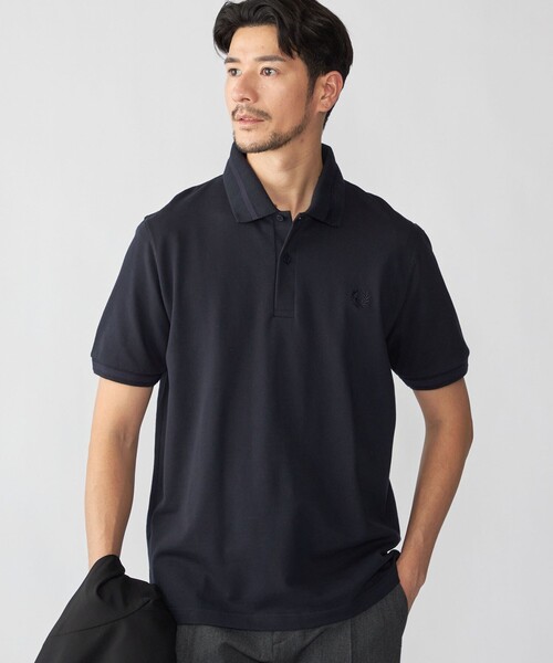FRED PERRY ポロシャツ ブラックL 新品 袋入 タグ付き 半袖 タグ付きL】FRED PERRYフレッドペリー ポロシャツ 半袖 刺繍ロゴ 夏