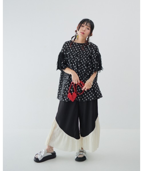 unica(ユニカ)の「フレアーフレアーパンツ laides(その他パンツ・レディース・ホワイト×グレー/ブラック/ブラック×ホワイト・F)」の14枚目の写真