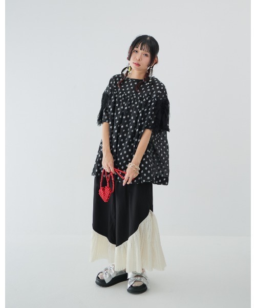 unica(ユニカ)の「フレアーフレアーパンツ laides(その他パンツ・レディース・ホワイト×グレー/ブラック/ブラック×ホワイト・F)」の13枚目の写真