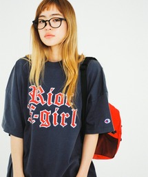 Champion（チャンピオン）の「Champion for X-girl FADED LOGO S/S BIG TEE DRESS（ワンピース）」