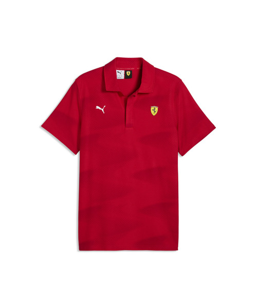PUMA（プーマ）の「PUMA プーマ メンズ フェラーリ AOP プリント 半袖 ポロシャツ Ferrari AOP Print P（ポロシャツ・メンズ・ブラック/レッド・LARGE/MEDIUM/SMALL/X-SMALL/X-LARGE）」の5枚目の写真