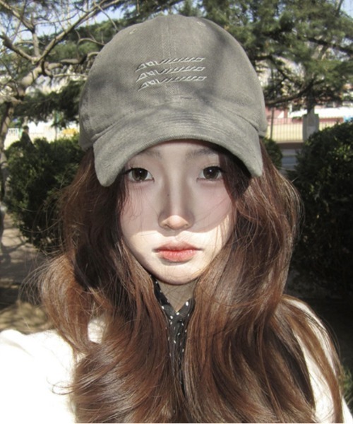 Vipoa（ヴィポア）の「simple embroidery cap（キャップ・レディース・チャコールグレー/ブラック・FREE）」の3枚目の写真