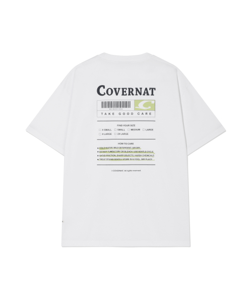 COVERNAT(カバーナット)の「スーピマラベルグラフィックTシャツホワイト(Tシャツ/カットソー・レディース・その他・SMALL/MEDIUM/LARGE/X-LARGE/XX-LARGE/X-SMALL)」の2枚目の写真