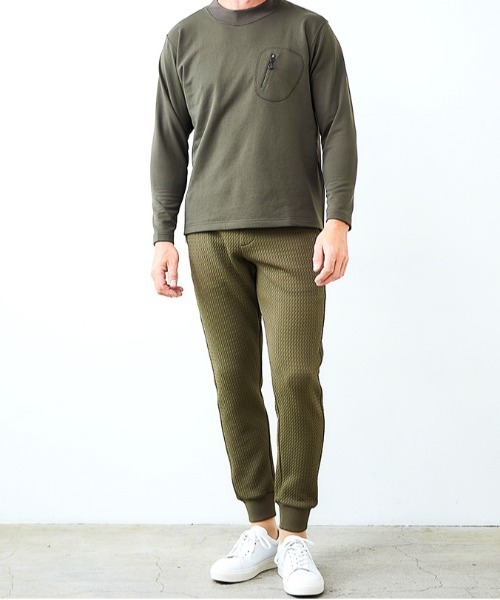 g-stage(ジーステージ)の「●g-stage●温熱保温機能 ストレッチ モックネックカットソー(Tシャツ/カットソー・メンズ・ブラック/グリーン・46/48/50)」の6枚目の写真