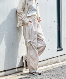 FREAK'S STORE | Super Light Nylon ウエストギャザーパンツ<セットアップ対応>(カーゴパンツ)
