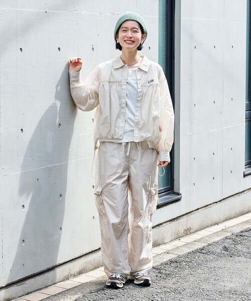 FREAK'S STORE（フリークスストア）の「Super Light Nylon ウエストギャザーパンツ＜セットアップ対応＞（カーゴパンツ・レディース・ブラウン/ナチュラル/ブラック・SMALL/MEDIUM）」の4枚目の写真