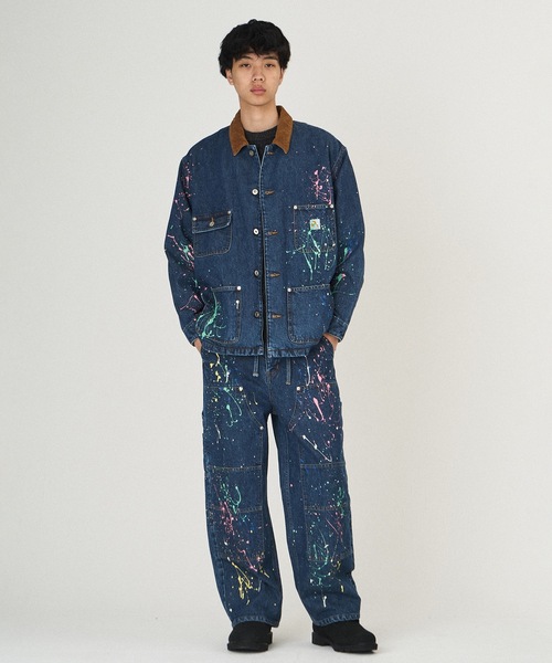 DISCOVERED(ディスカバード)の「DENIM PAINT BLOUSON(デニムジャケット・メンズ・ブラック/インディゴブルー・1/3)」の7枚目の写真