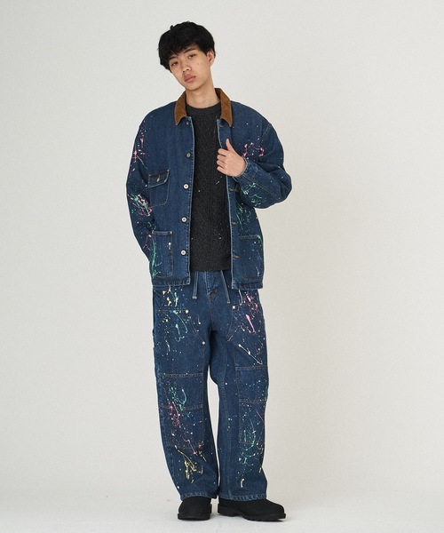 DISCOVERED(ディスカバード)の「DENIM PAINT BLOUSON(デニムジャケット・メンズ・ブラック/インディゴブルー・1/3)」の8枚目の写真
