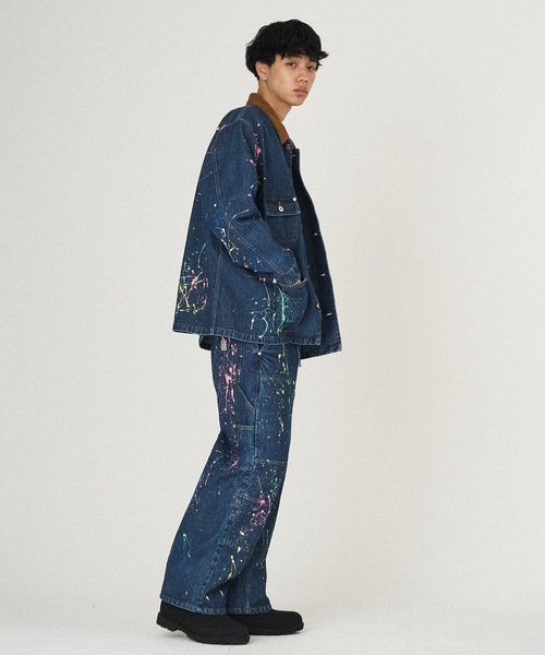 DISCOVERED(ディスカバード)の「DENIM PAINT BLOUSON(デニムジャケット・メンズ・ブラック/インディゴブルー・1/3)」の9枚目の写真