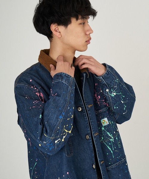 DISCOVERED(ディスカバード)の「DENIM PAINT BLOUSON(デニムジャケット・メンズ・ブラック/インディゴブルー・1/3)」の12枚目の写真
