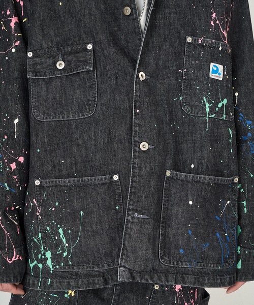 DISCOVERED(ディスカバード)の「DENIM PAINT BLOUSON(デニムジャケット・メンズ・ブラック/インディゴブルー・1/3)」の13枚目の写真