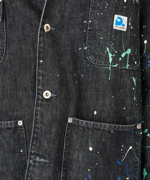 DISCOVERED(ディスカバード)の「DENIM PAINT BLOUSON(デニムジャケット・メンズ・ブラック/インディゴブルー・1/3)」の14枚目の写真