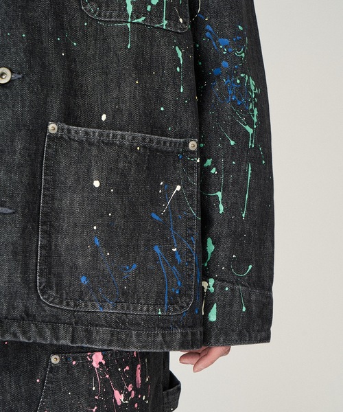 DISCOVERED(ディスカバード)の「DENIM PAINT BLOUSON(デニムジャケット・メンズ・ブラック/インディゴブルー・1/3)」の15枚目の写真