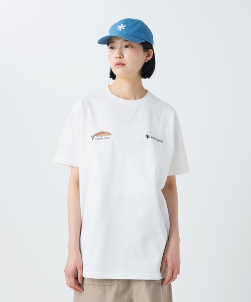 Snow Peak（スノーピーク）の「Snow Peak / Northland Trout Dry T-Shirt ノースランドトラウト ドライTシャツ（Tシャツ/カットソー・メンズ・オフホワイト/ブラック/ブラウン・S/M/L/XL）」の2枚目の写真