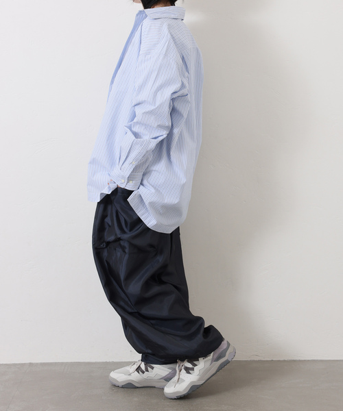JOURNAL STANDARD LUXE（ジャーナルスタンダード　ラックス）の「【VAS-Y LENTEMENT】 POPLIN STRIPE REGULAR COL（シャツ/ブラウス・レディース・サックスブルー/オレンジ・LARGE）」の7枚目の写真