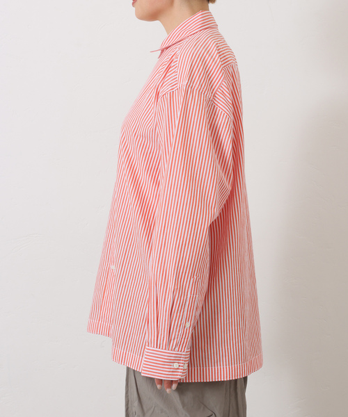 JOURNAL STANDARD LUXE（ジャーナルスタンダード　ラックス）の「【VAS-Y LENTEMENT】 POPLIN STRIPE REGULAR COL（シャツ/ブラウス・レディース・サックスブルー/オレンジ・LARGE）」の14枚目の写真