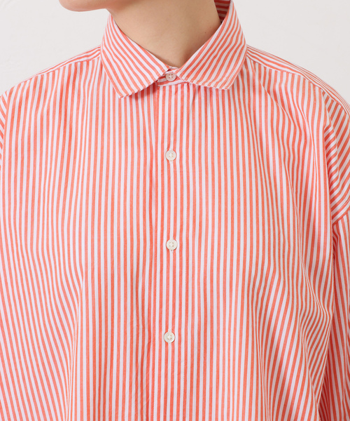 JOURNAL STANDARD LUXE（ジャーナルスタンダード　ラックス）の「【VAS-Y LENTEMENT】 POPLIN STRIPE REGULAR COL（シャツ/ブラウス・レディース・サックスブルー/オレンジ・LARGE）」の16枚目の写真