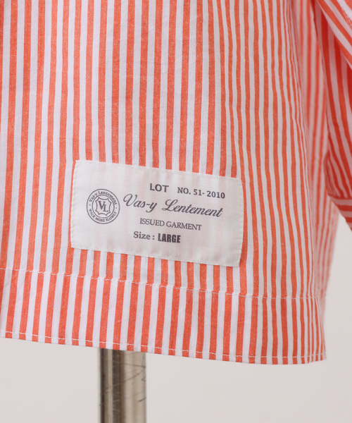 JOURNAL STANDARD LUXE（ジャーナルスタンダード　ラックス）の「【VAS-Y LENTEMENT】 POPLIN STRIPE REGULAR COL（シャツ/ブラウス・レディース・サックスブルー/オレンジ・LARGE）」の21枚目の写真