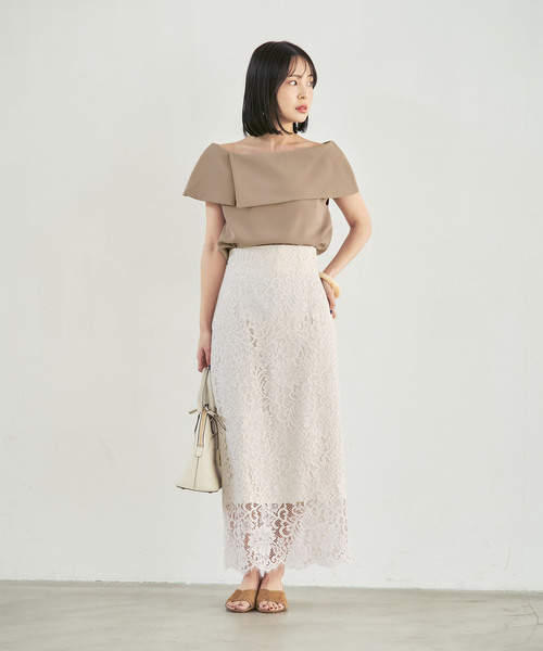 Noble(ノーブル)の「《WEB・ルクア大阪店限定追加》【洗える】ソフトツイルケープブラウス(シャツ/ブラウス・レディース・ホワイト/キャメル/ブラック・FREE)」の7枚目の写真