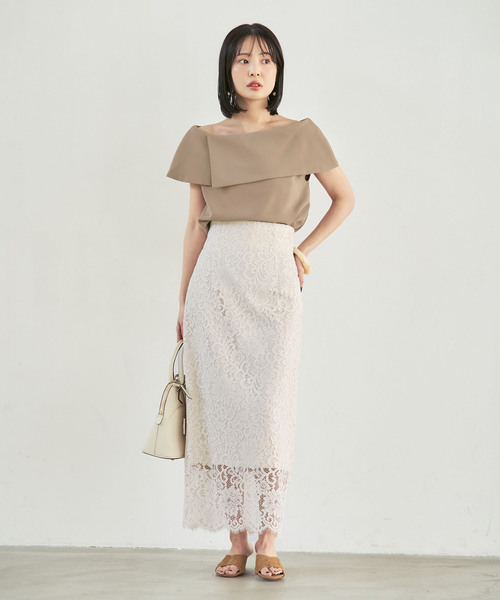 Noble(ノーブル)の「《WEB・ルクア大阪店限定追加》【洗える】ソフトツイルケープブラウス(シャツ/ブラウス・レディース・ホワイト/キャメル/ブラック・FREE)」の12枚目の写真