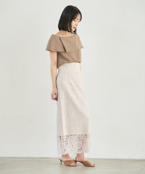 Noble(ノーブル)の「《WEB・ルクア大阪店限定追加》【洗える】ソフトツイルケープブラウス(シャツ/ブラウス・レディース・ホワイト/キャメル/ブラック・FREE)」の13枚目の写真