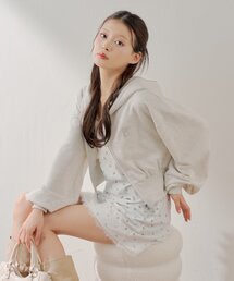 Chico（チコ）の「ダブルジップショート丈パーカー（パーカー）」
