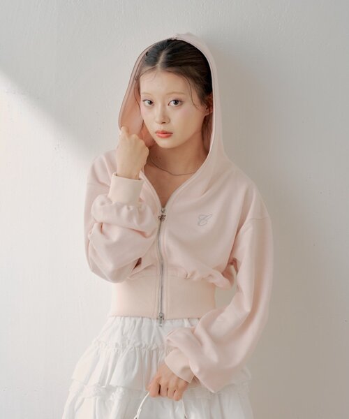 Chico（チコ）の「ダブルジップショート丈パーカー（パーカー・レディース・ホワイト系その他/ピンク/グレー・FREE）」の18枚目の写真