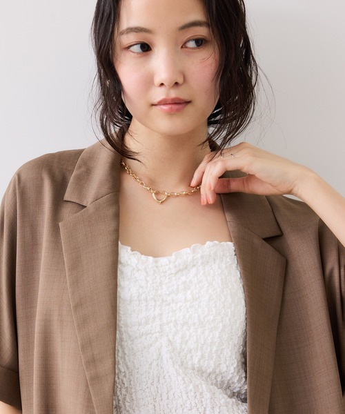 VIS(ビス)の「ハートリングトップチェーンネックレス(ネックレス・レディース・シルバー/ゴールド・FREE)」の6枚目の写真