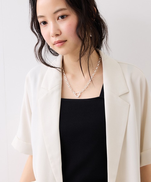 VIS(ビス)の「ハートリングトップチェーンネックレス(ネックレス・レディース・シルバー/ゴールド・FREE)」の9枚目の写真