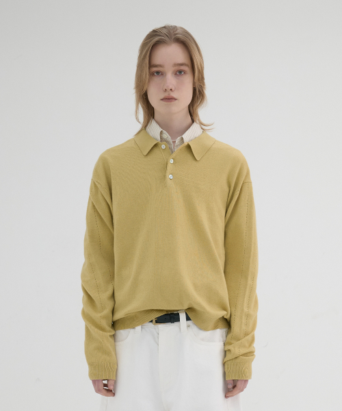NOUN(ノウン)の「essential collar knit (mustard)(ニット/セーター・メンズ・その他・1/2)」の2枚目の写真