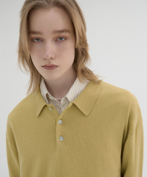 NOUN(ノウン)の「essential collar knit (mustard)(ニット/セーター・メンズ・その他・1/2)」の4枚目の写真
