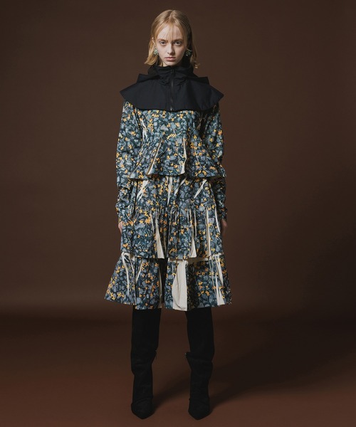 NON TOKYO(ノントーキョー)の「DIRECT PRINT RIB GATHER SKIRT(スカート・レディース・グリーン×ピンク/イエロー×グレー・FREE)」の6枚目の写真