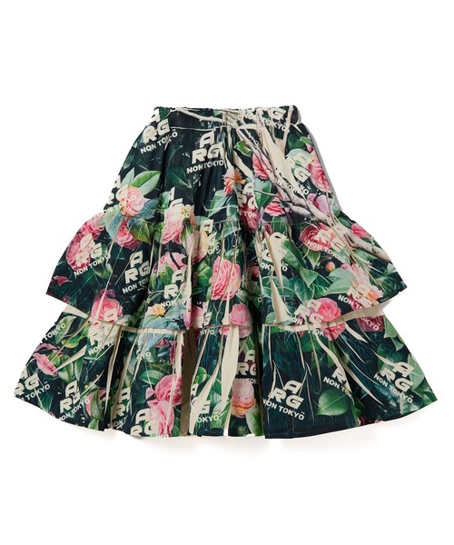 NON TOKYO(ノントーキョー)の「DIRECT PRINT RIB GATHER SKIRT(スカート・レディース・グリーン×ピンク/イエロー×グレー・FREE)」の10枚目の写真