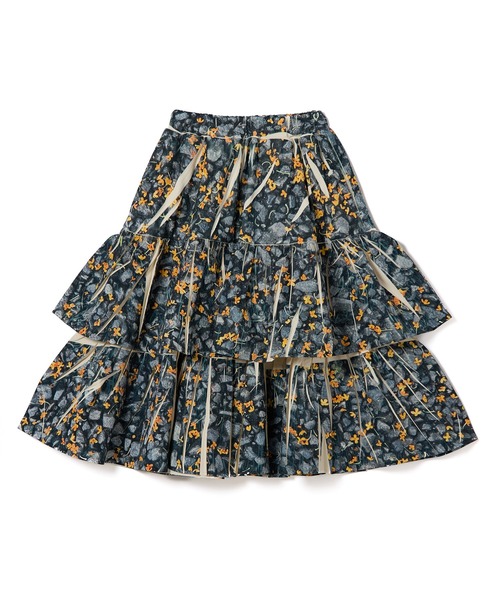 NON TOKYO(ノントーキョー)の「DIRECT PRINT RIB GATHER SKIRT(スカート・レディース・グリーン×ピンク/イエロー×グレー・FREE)」の11枚目の写真