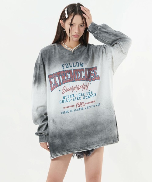 mushwear（マッシュウェア）の「グラデーションロンT（Tシャツ/カットソー・メンズ・ホワイト・MEDIUM/SMALL/X-LARGE/LARGE）」の2枚目の写真