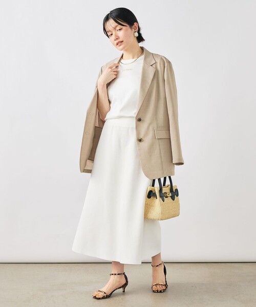 NOLLEY’S Sophi(ノーリーズソフィ)の「《手洗い可能/セットアップ対応》Aラインニットスカート(スカート・レディース・ダークネイビー/オフホワイト・38)」の20枚目の写真