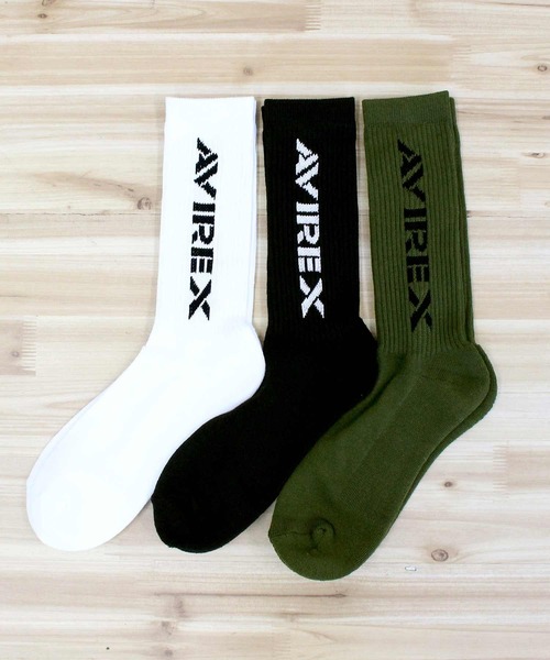 AVIREX(アヴィレックス)の「AVIREX 3P レギュラー ソックス(ソックス/靴下・メンズ・その他4/その他5/その他3/その他2/その他1・FREE)」の1枚目の写真