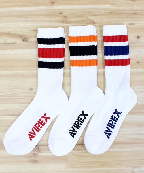 AVIREX(アヴィレックス)の「AVIREX 3P レギュラー ソックス(ソックス/靴下・メンズ・その他4/その他5/その他3/その他2/その他1・FREE)」の4枚目の写真