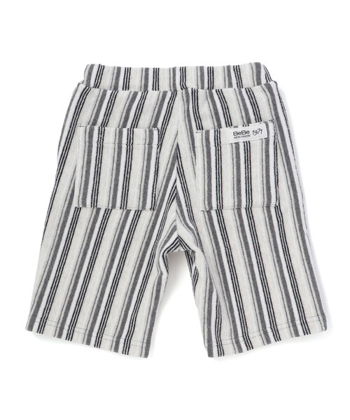 BeBe（ベベ）の「パイルランダムストライプハーフパンツ(80~150cm)（その他パンツ・キッズ・ブラック系その他・110cm/120cm/140cm/150cm/130cm）」の9枚目の写真