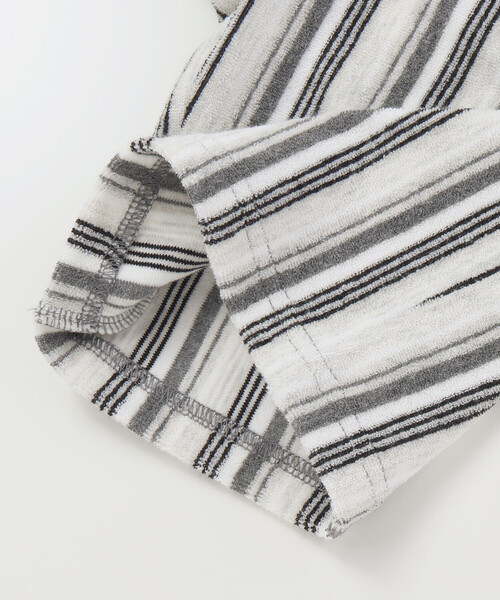 BeBe（ベベ）の「パイルランダムストライプハーフパンツ(80~150cm)（その他パンツ・キッズ・ブラック系その他・110cm/120cm/140cm/150cm/130cm）」の12枚目の写真